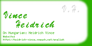 vince heidrich business card